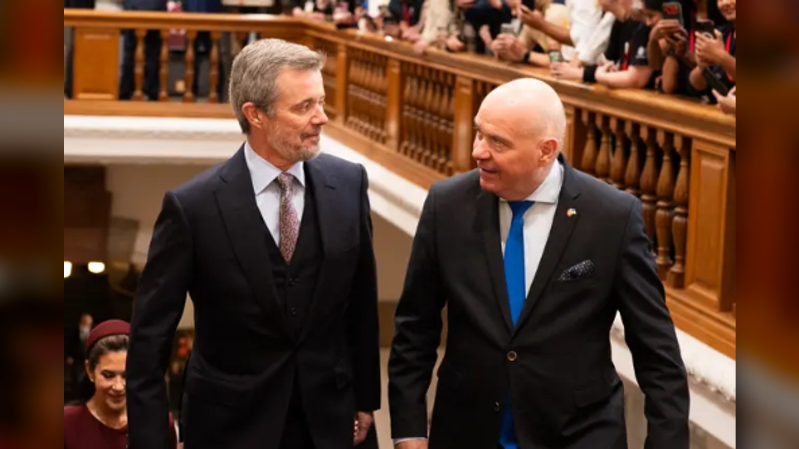 King Frederik finds himself barred from his seat in Denmark’s parliament and laughs it off…
