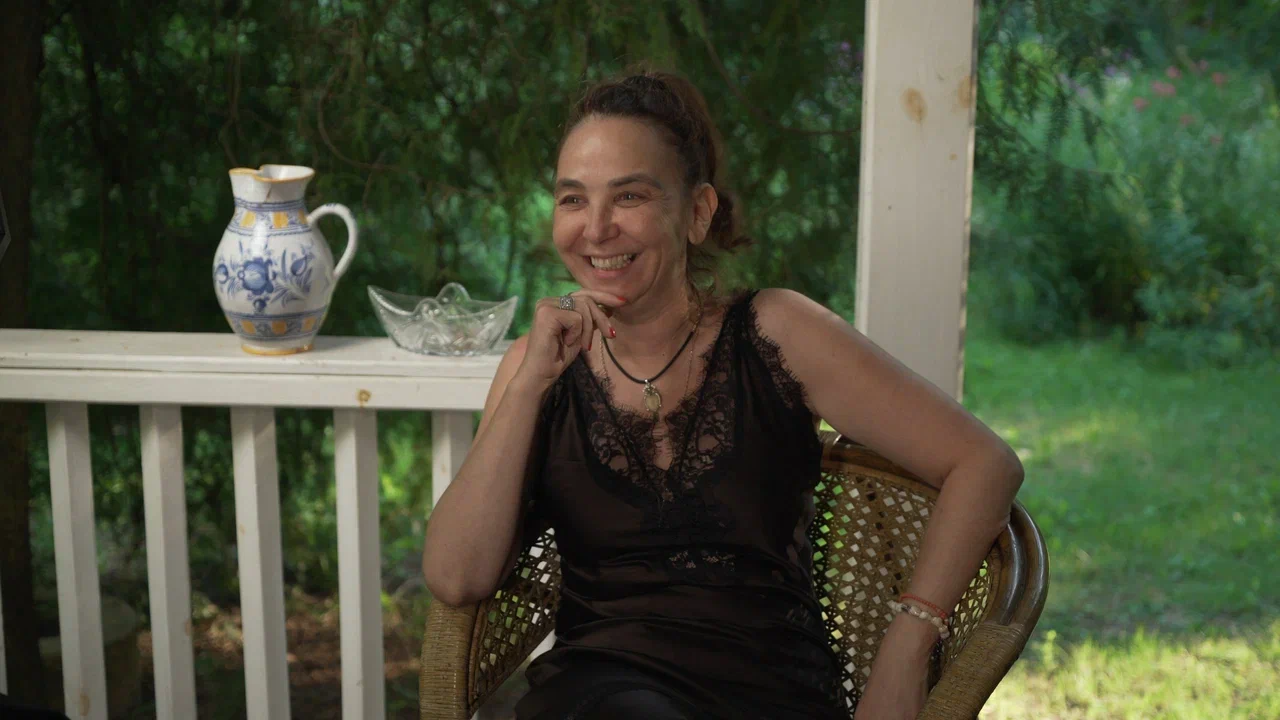 Lyubov Agafonova on the set of «Ilya Ehrenburg's Victory Day»