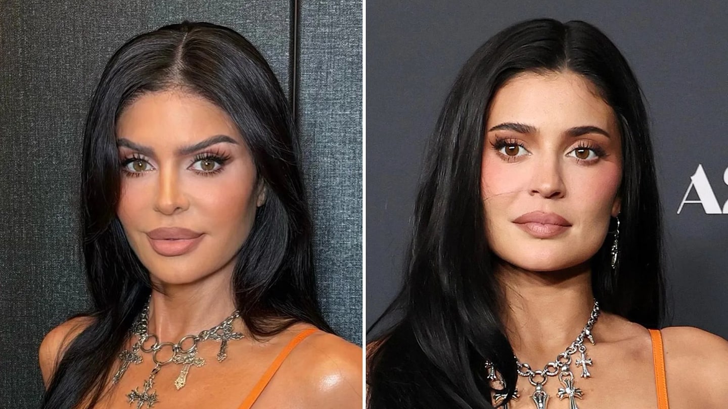 Lisa Rinna Channels Kylie Jenner in Skin-Tight Orange Dress for Halloween Look