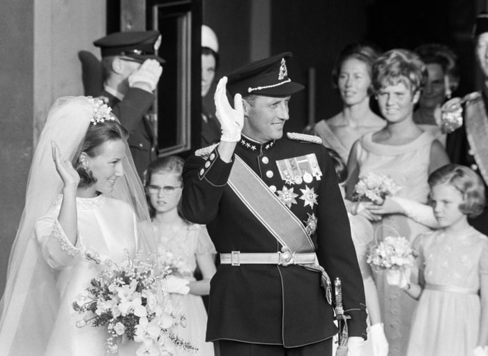 Oslo Cathedral, 29 August 1968. The marriage lasted 58 years.
