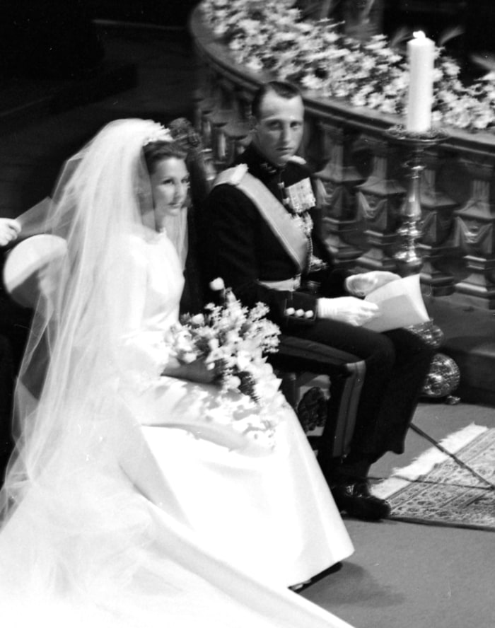Sonja Haraldsen on the wedding day, 29 August 1968.